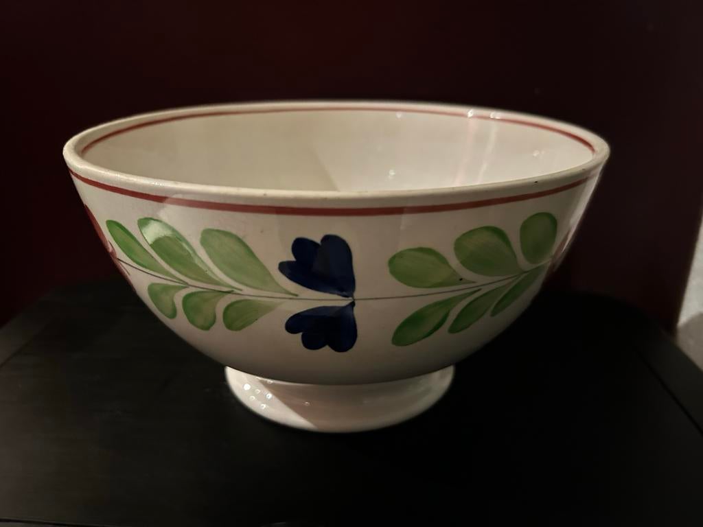 Grote Oude Boerenbont Kom met Alternatief Decor - 24 cm, Ophalen of Verzenden