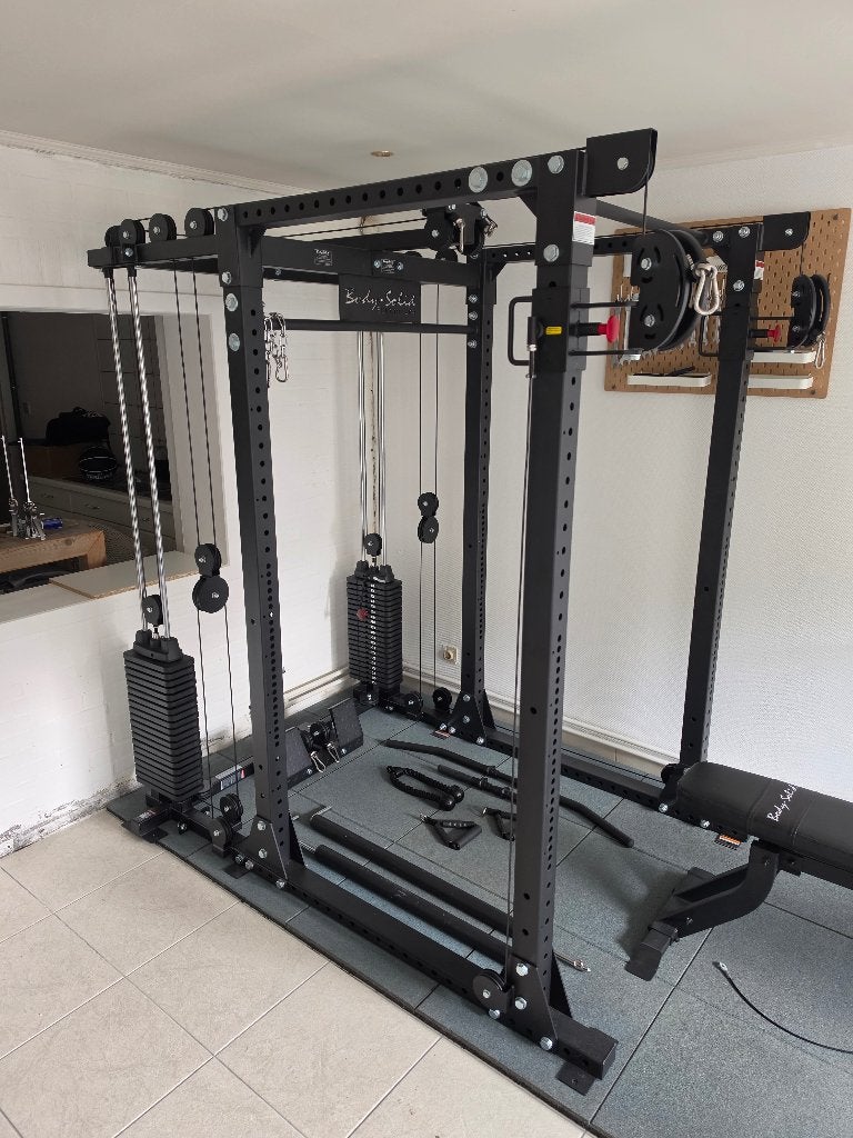 Body-Solid Power Rack, Cable systeem, Bench, Ophalen, Benen, Krachtstation, Zo goed als nieuw