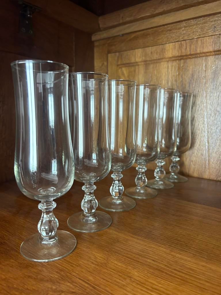 6 unieke leuke champagneglazen, Ophalen of Verzenden, Zo goed als nieuw, Overige typen