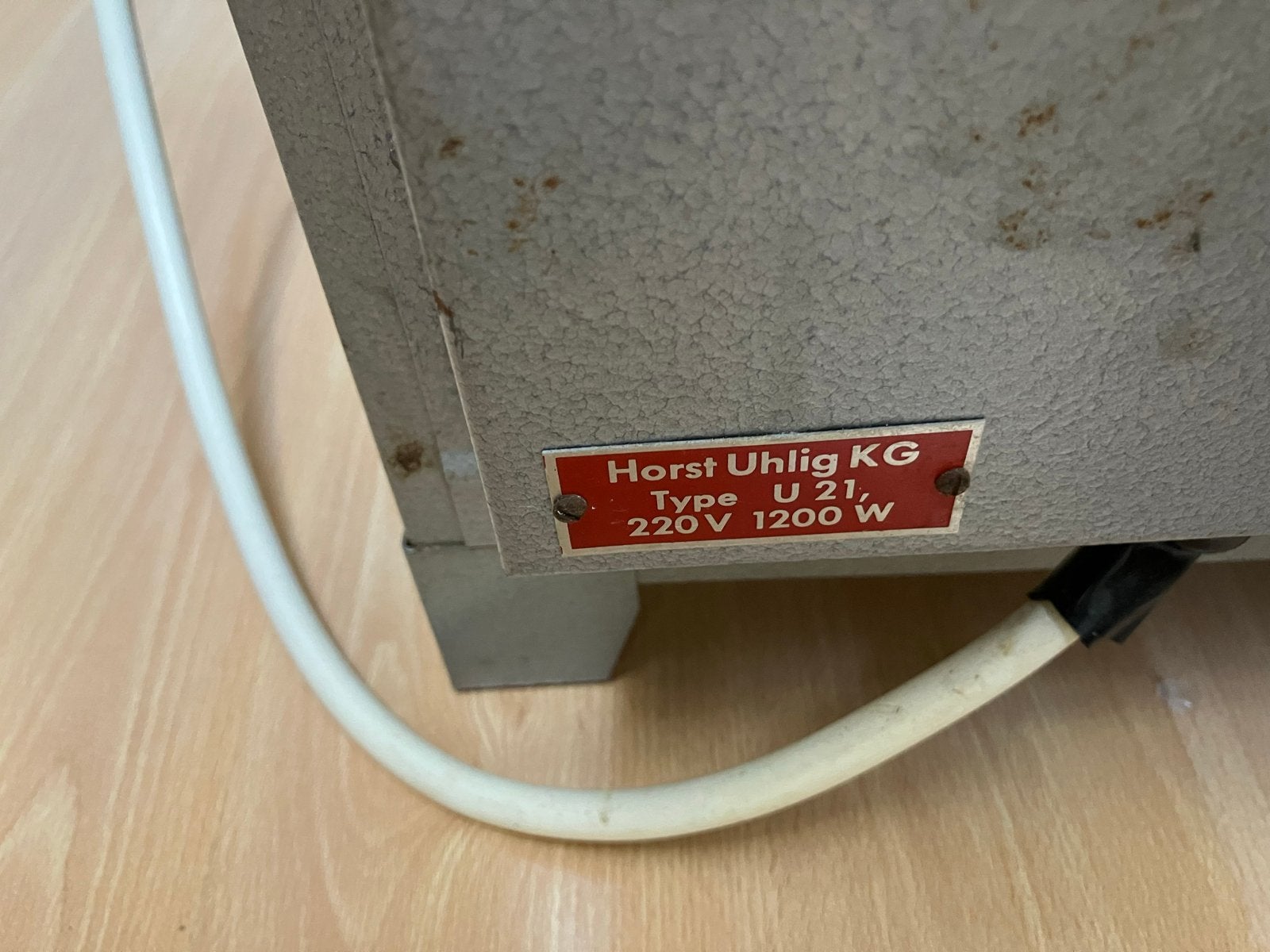Uhlig Keramiek/Emailleeroven Type U 21, 220V 1200W, Hobby en Vrije tijd, Ophalen, Gebruikt, Machine, Elektrisch