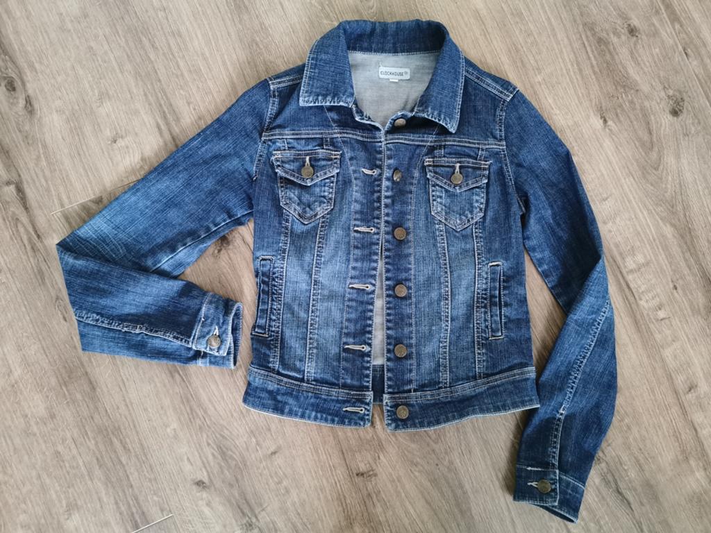 Spijkerjasje 34-XS als nieuw, Blauw, Ophalen of Verzenden, Zo goed als nieuw, Clockhouse