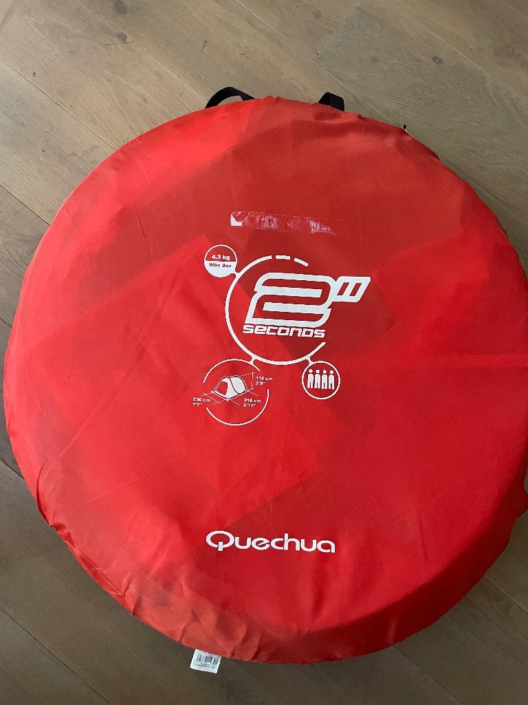 Quechua 2 Seconds tent - 2 persoons (excl. haringen), Ophalen, Gebruikt, Tot en met 2