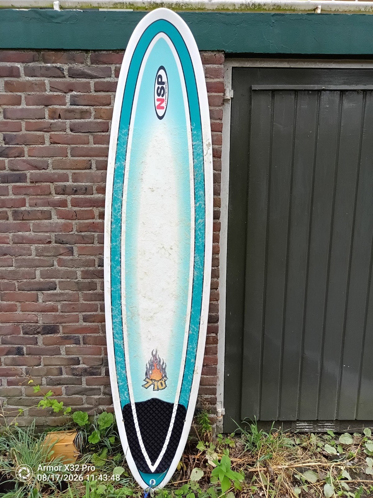 NSP Surfboard 7'10" met FCS Explorer draagtas, Watersport en Boten, Golfsurfen, Ophalen, Gebruikt, Funboard, Met draagtas