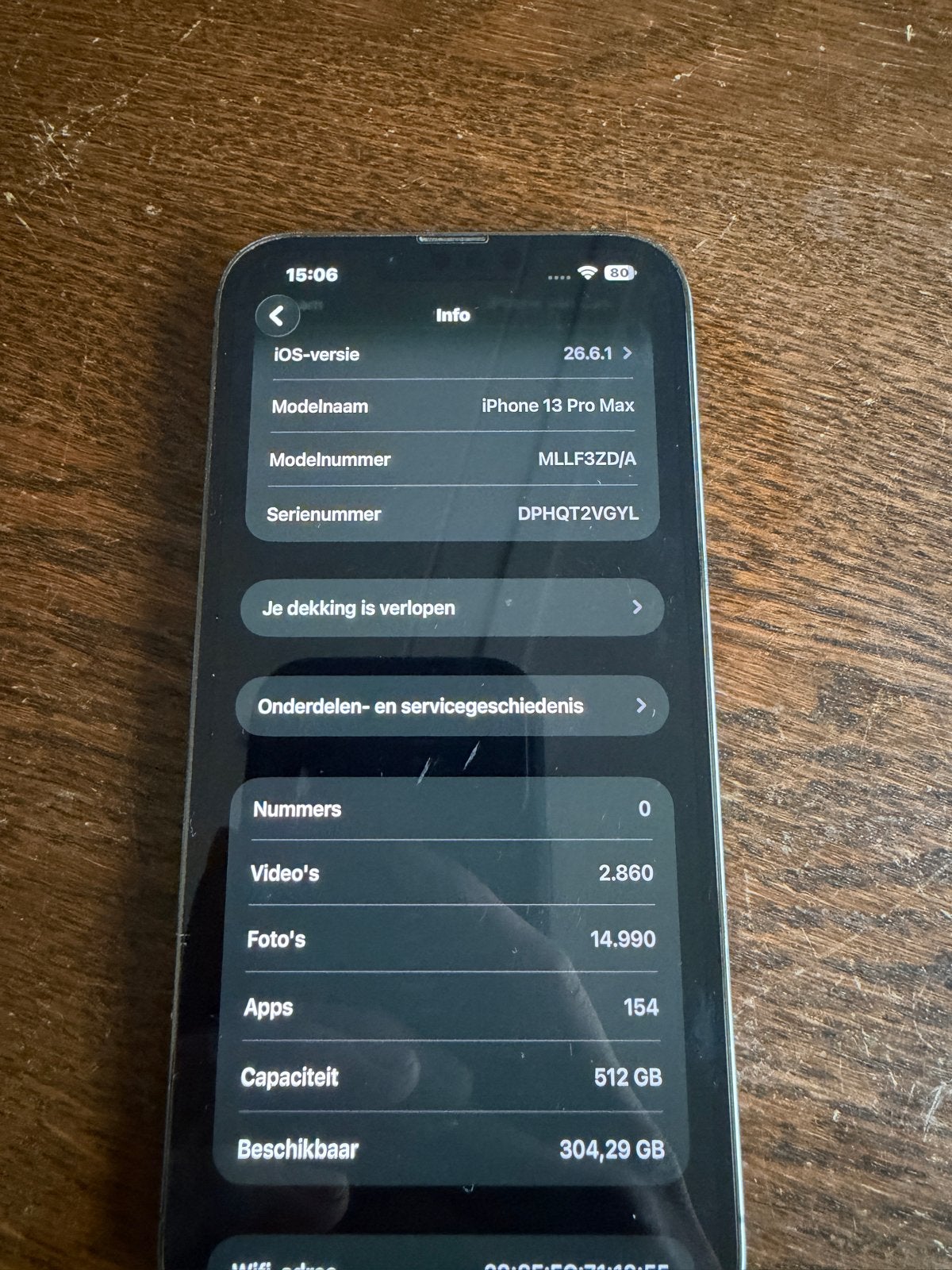 iPhone 13 Pro Max 512GB - Gebarsten achterkant, Ophalen, 512 GB, Gebruikt, IPhone 13 Pro Max