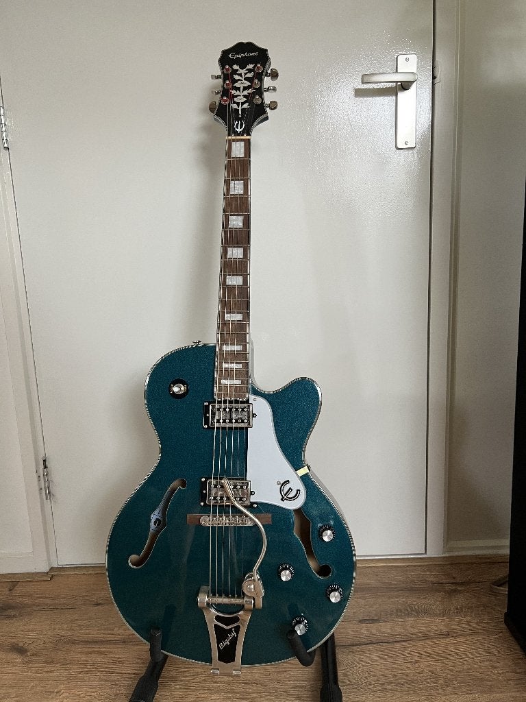 Epiphone Emperor Swingster met Bigsby vibrato, Ophalen, Zo goed als nieuw, Hollow body, Epiphone