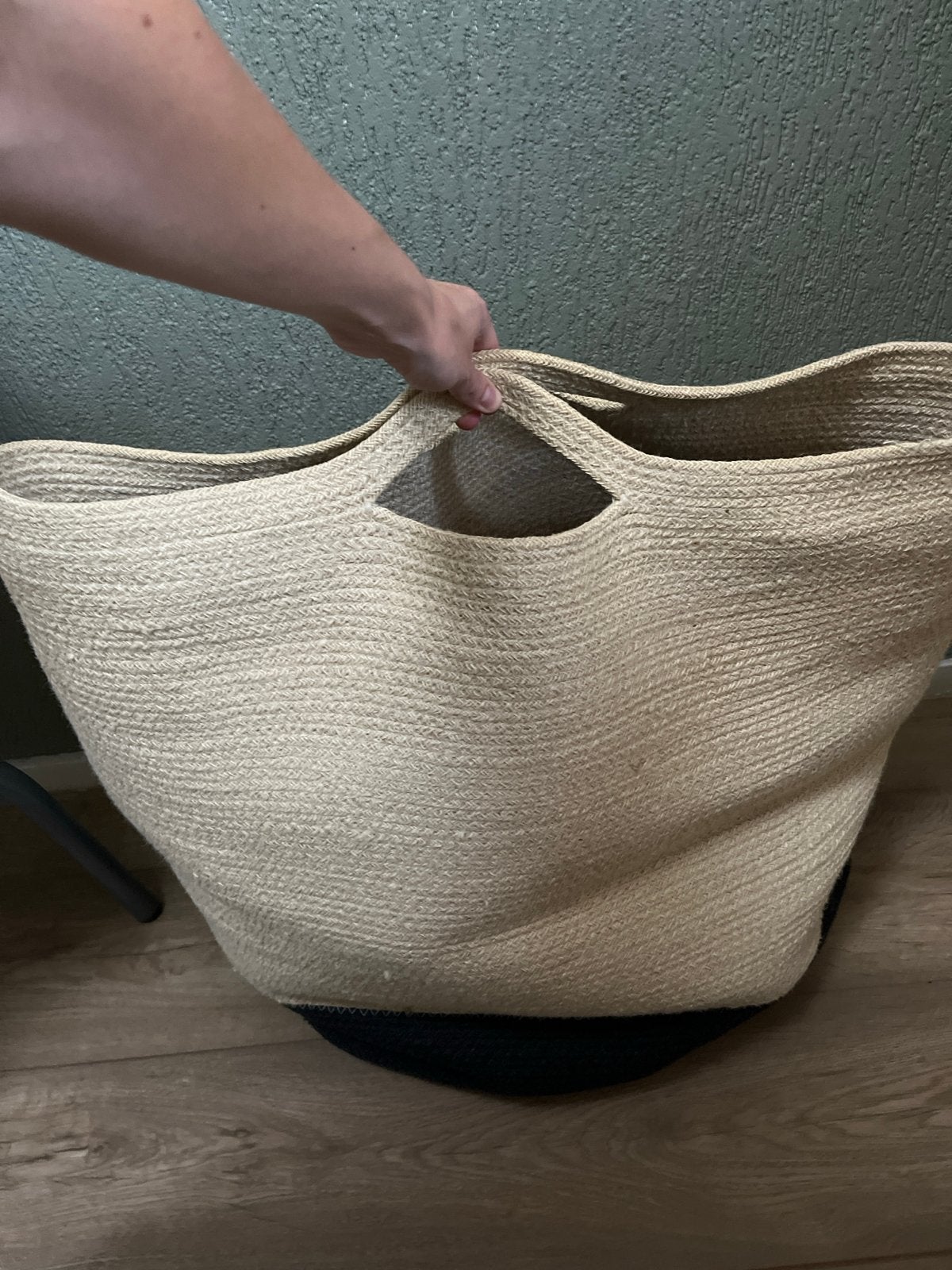 Grote wasmand H&M Home - Jute, Ophalen, Met handvatten, Mand, Textiel