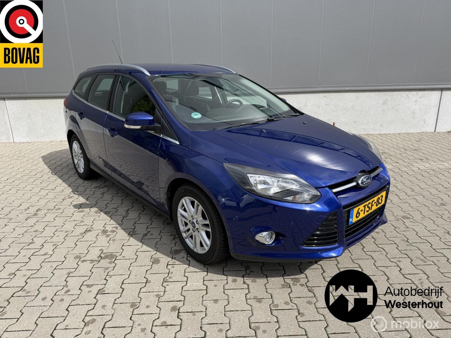 Ford Focus Wagon 1.0 EcoBoost Edition Plus|VOL OPTIE|NAVI, Auto's, Euro 5, 125 pk, Gebruikt, Blauw