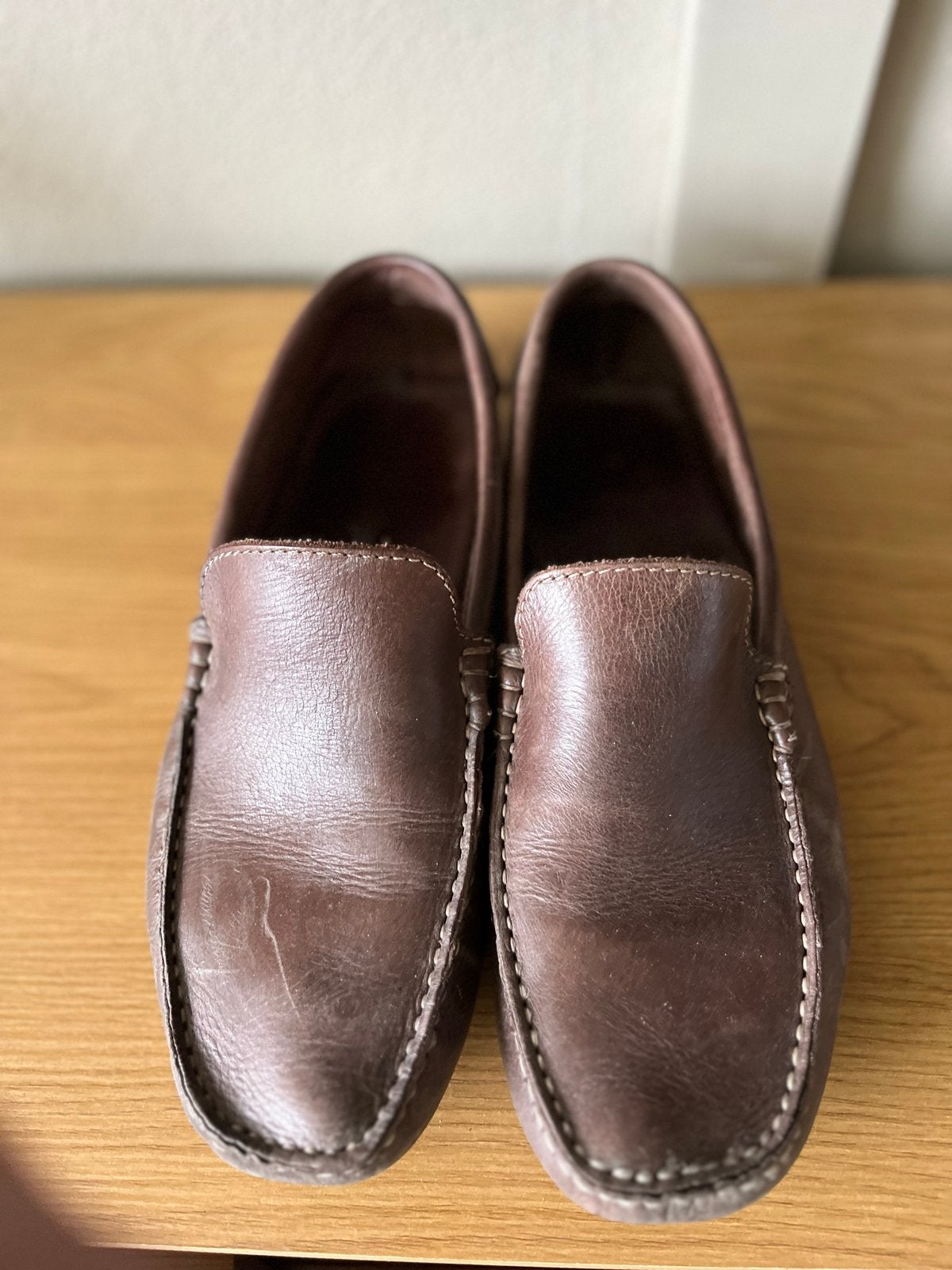 Bruine leren loafers - Comfortabel en stijlvol, Verzenden, Gedragen, Bruin, Loafers