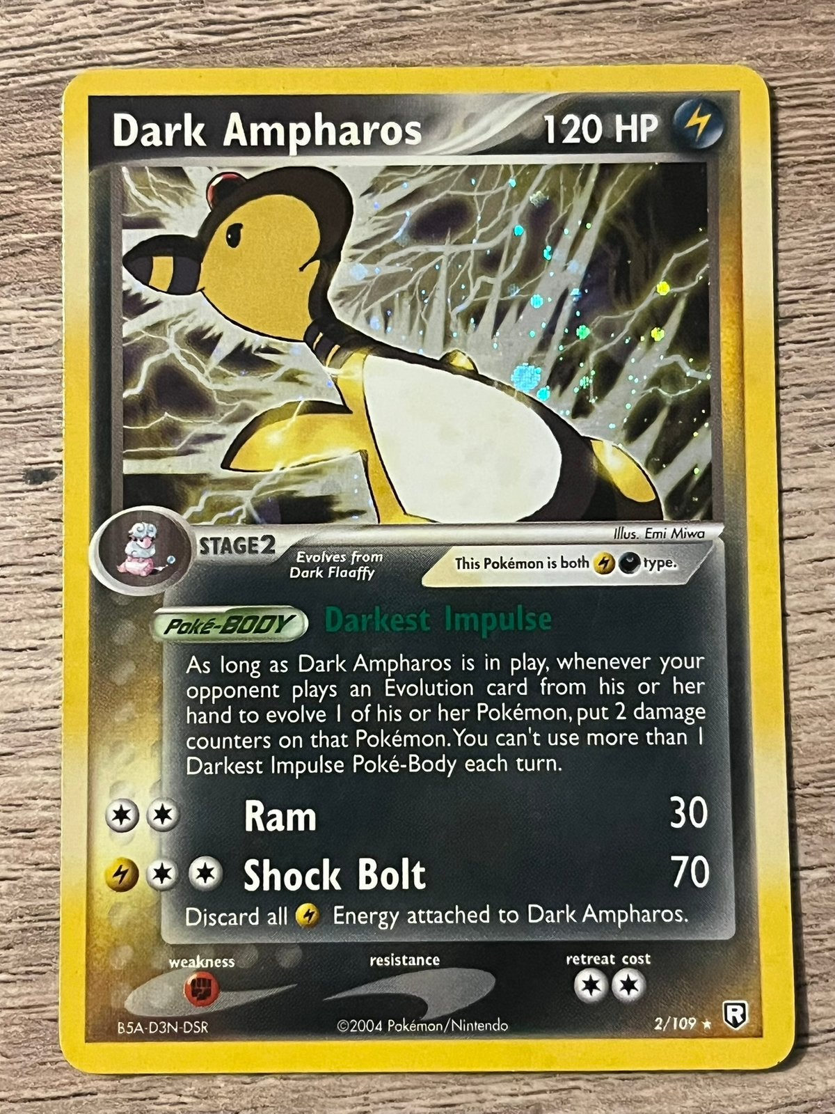 Dark Ampharos - ex Team Rocket Returns (2/109) - Pokemon, Ophalen of Verzenden, Zo goed als nieuw, Losse kaart, Foil