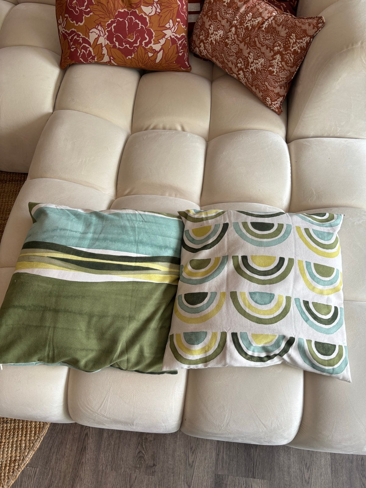 Zo goed als nieuwe sierkussens - diverse designs, Ophalen, Meerkleurig, Met print, Vierkant