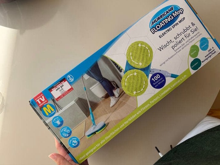 Hurricane Floating Mop Elektrische Dweil met Accessoires, Ophalen of Verzenden, Mop of Dweil