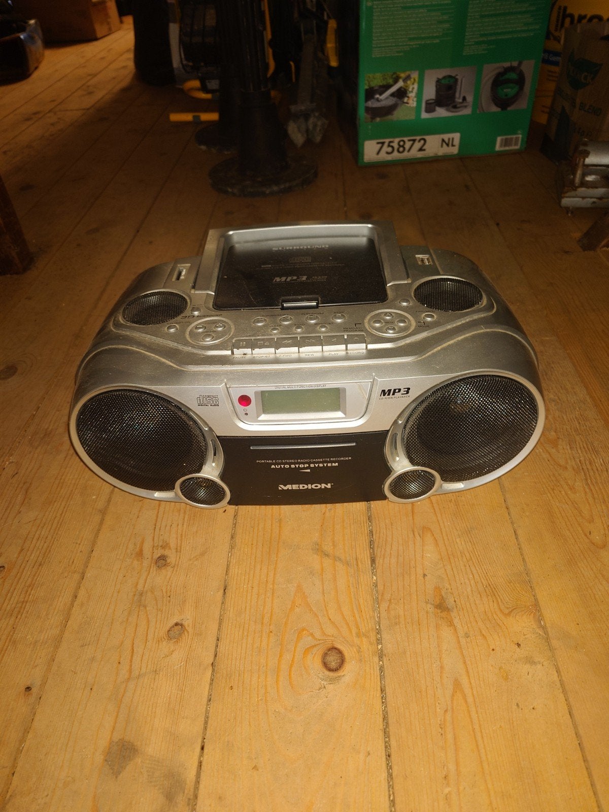 Medion MP3 Draagbare CD/Cassette Speler Radio Boombox, Gebruikt, Draagbaar, Tuner of Radio, Ophalen