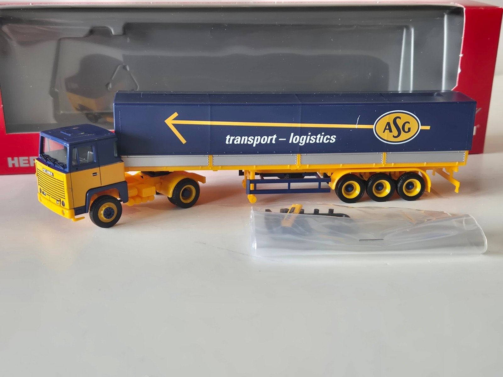 Herpa Scania 141 ASG, Hobby en Vrije tijd, Modelauto's | 1:87, Ophalen of Verzenden, Nieuw, Bus of Vrachtwagen, Herpa