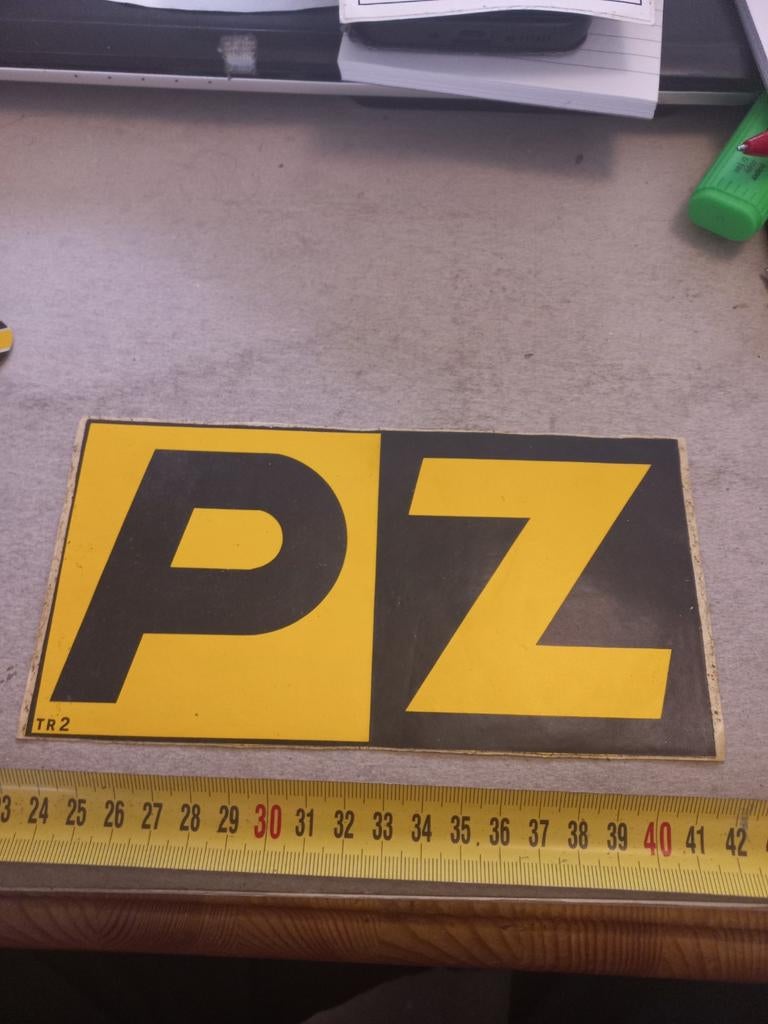 Pz logo piet zweegers, Verzamelen, Ophalen of Verzenden, Zo goed als nieuw