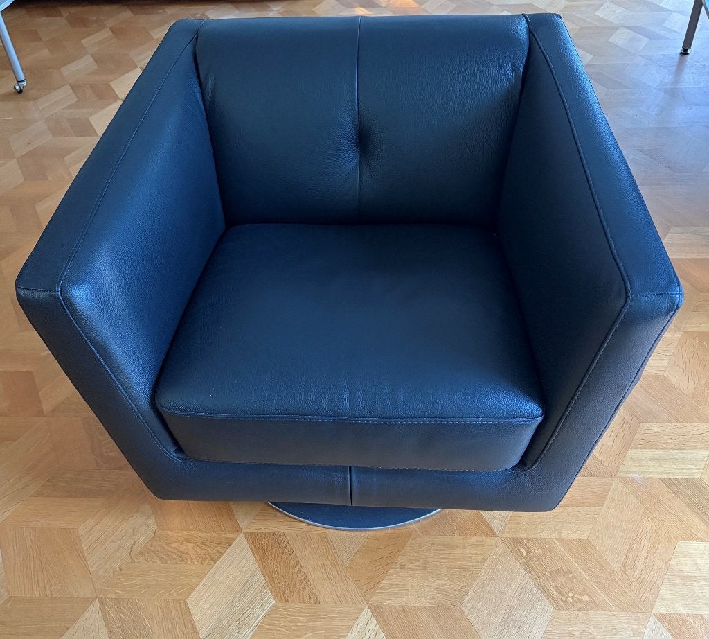 Natuzzi fauteuil, Gebruikt, Eenpersoons, Minder dan 75 cm, Leer