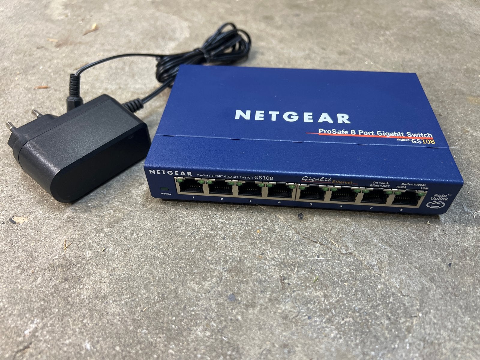 NETGEAR ProSafe 8 Poort Gigabit Switch GS108, Ophalen of Verzenden, Gebruikt