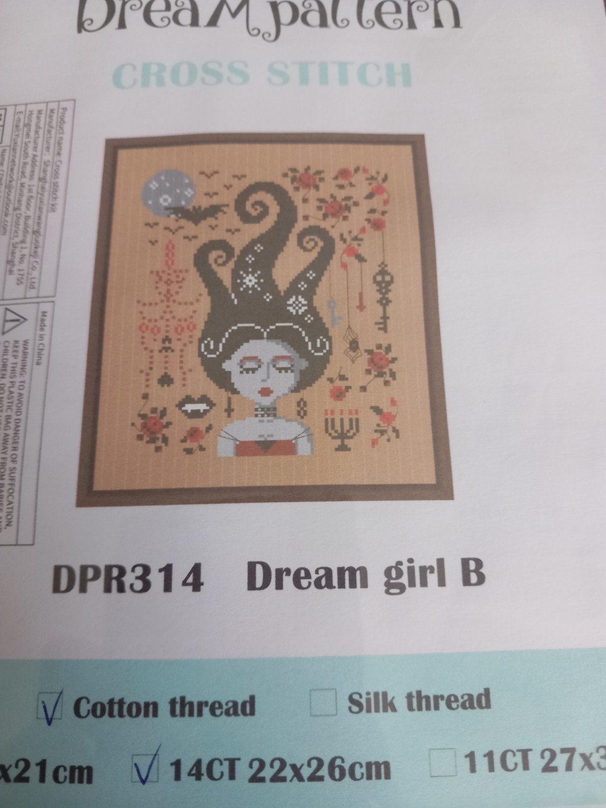 Borduurpakket Dream Girl B - Kruissteek 14CT Aida, Ophalen of Verzenden, Nieuw, Handborduren, Borduurpakket