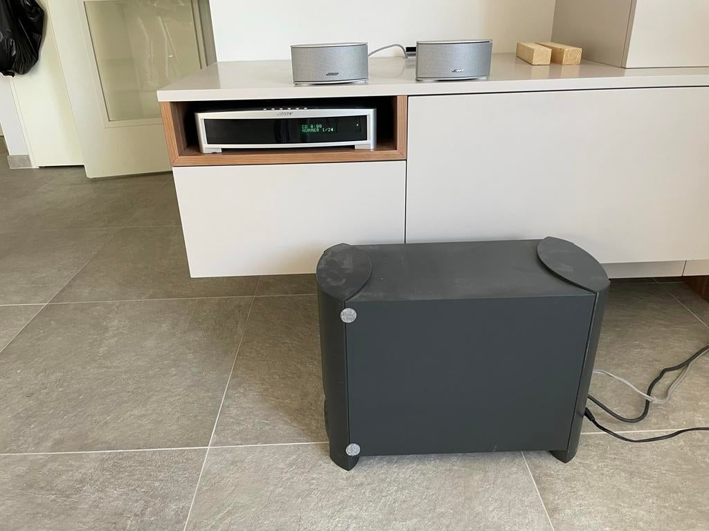 Bose installatie met subwoofer voor CD, radio, TV muziek, Audio, Tv en Foto, Luidsprekers, Ophalen of Verzenden, Gebruikt, Overige merken