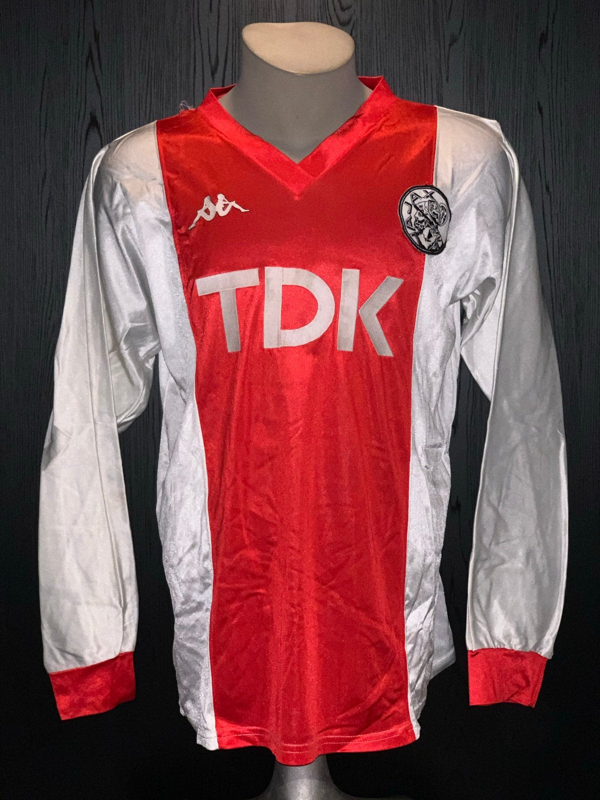 Matchworn Ajax shirt Frank Rijkaard, Maat XL, Ophalen, Zo goed als nieuw, Shirt