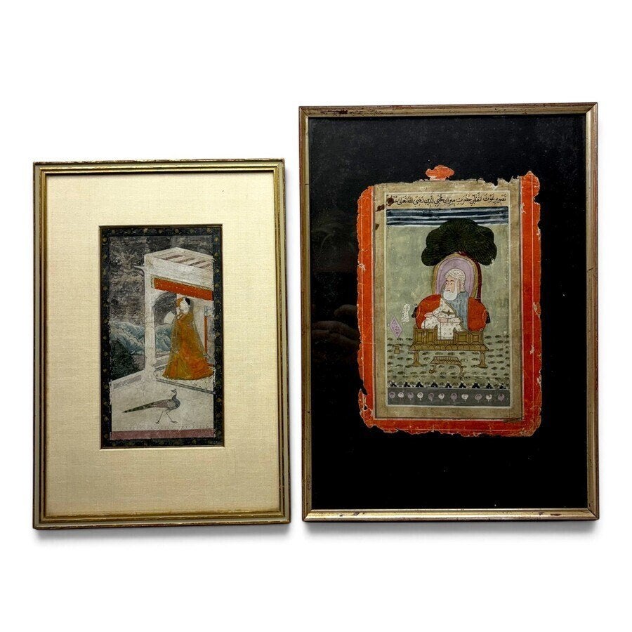 Twee Indiase schilderingen, Ragamala en Abdul Qadir Gilani, Antiek en Kunst, Ophalen of Verzenden
