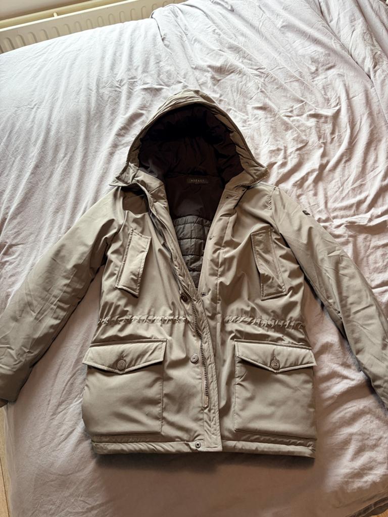 Aspact gewatteerde winter parka, Ophalen of Verzenden, Zo goed als nieuw, Maat 48/50 (M), Grijs
