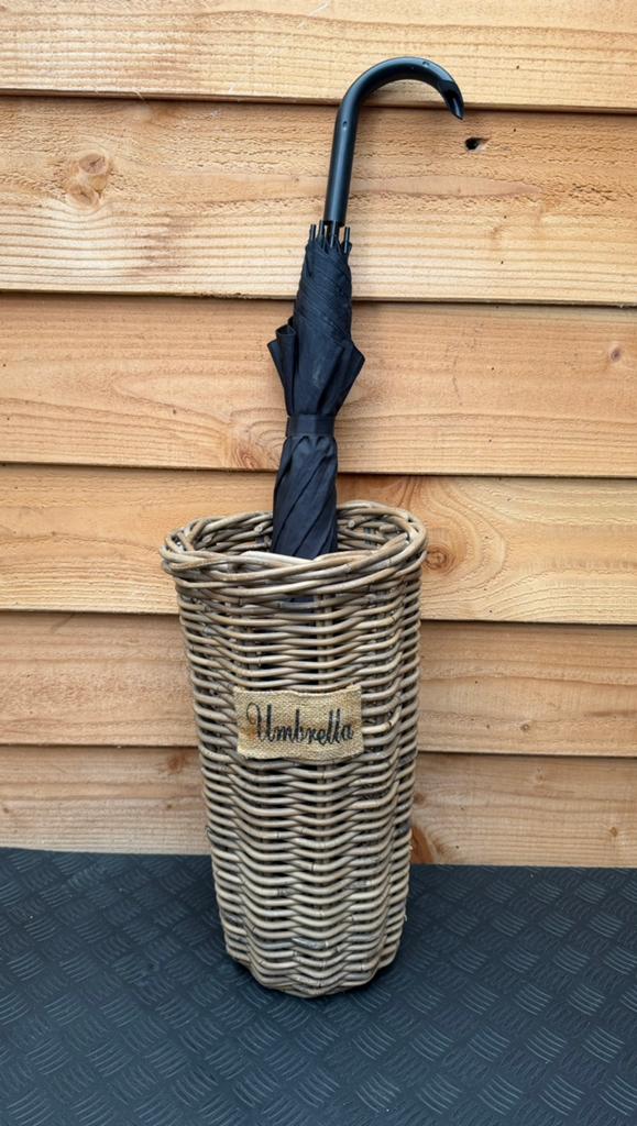 Rieten Parapluhouder / Paraplubak, Huis en Inrichting, Woonaccessoires | Paraplubakken, Ophalen of Verzenden, Zo goed als nieuw