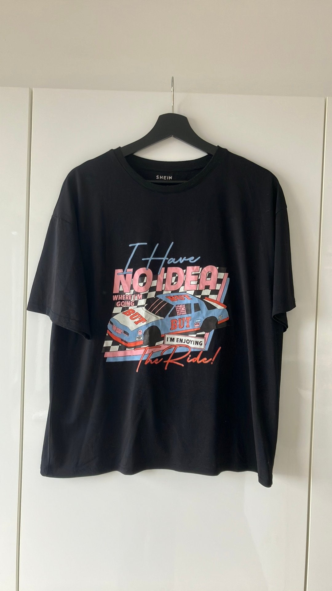 Zwart shirt, Shein, maat L., Ophalen, Zwart, Maat 42/44 (L), Korte mouw