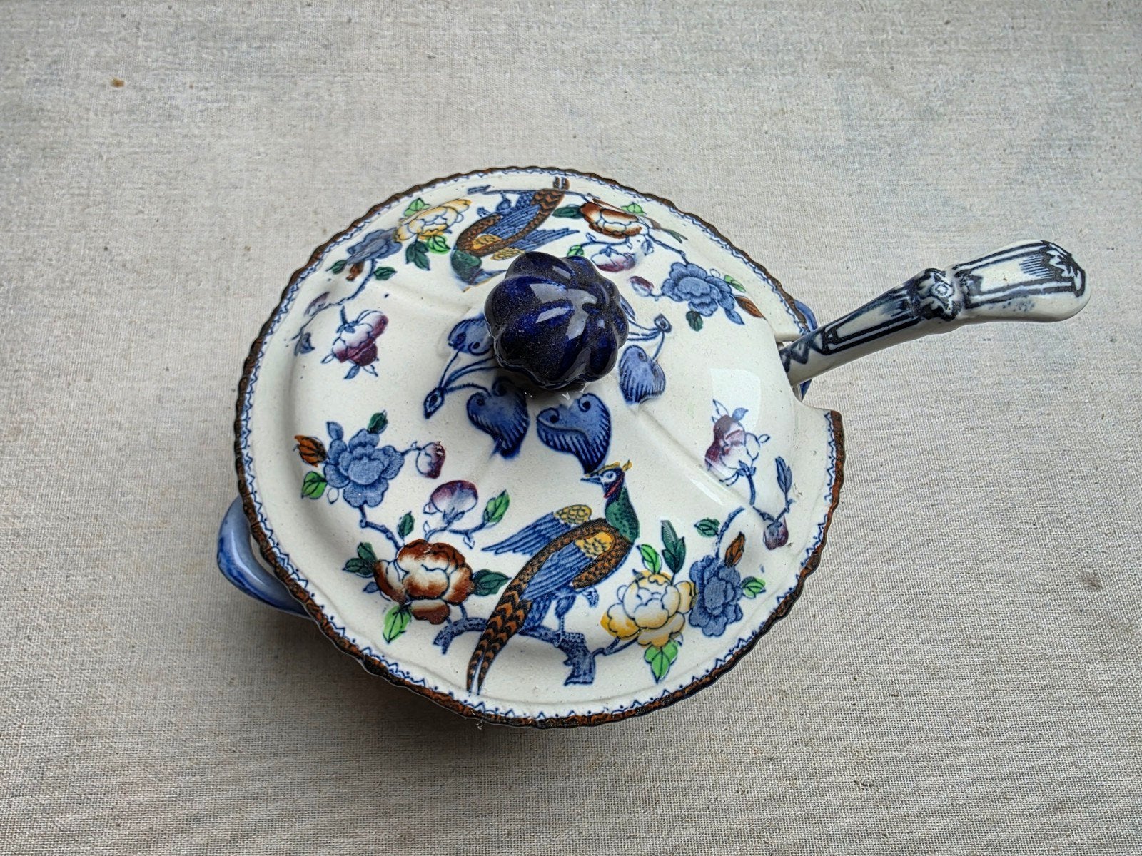 kleine Engelse terrine met lepel, Antiek en Kunst, Ophalen of Verzenden