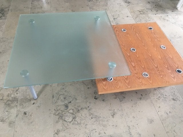 Salontafels, Ophalen, Glas, 50 tot 100 cm, Vierkant