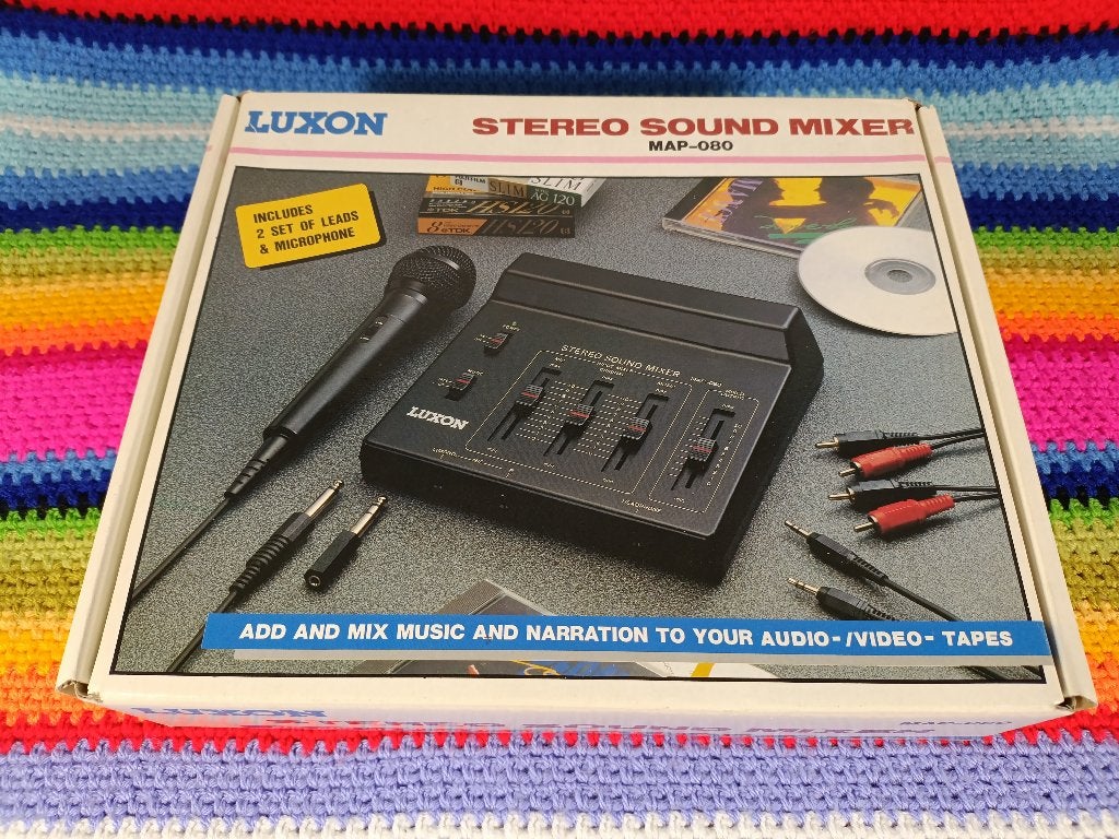 Vintage Luxon Stereo Mixer MAP-080 Nieuw in Doos!, Ophalen, Nieuw, Minder dan 5 kanalen, Microfooningang