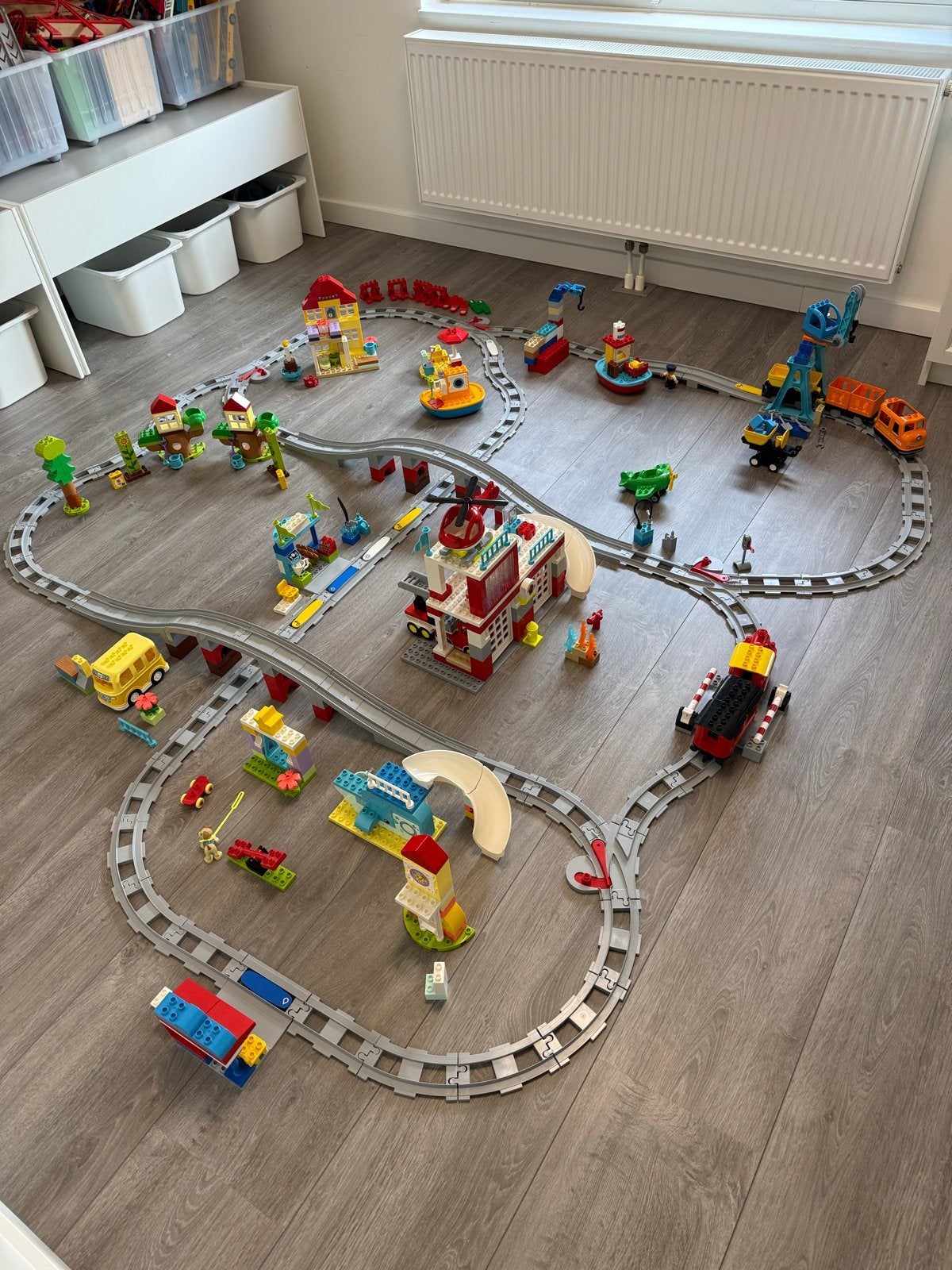 Grote LEGO DUPLO collectie met treinen en meer!, Ophalen of Verzenden, Gebruikt
