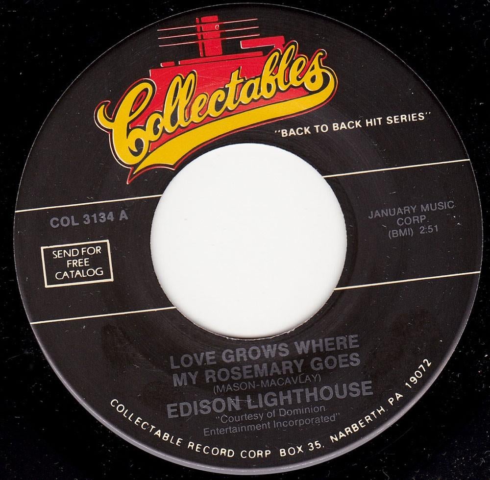 Edison Lighthouse - Love Grows Where My Rosemary Goes 7", Cd's en Dvd's, Vinyl Singles, 7 inch, Single, Ophalen of Verzenden, Zo goed als nieuw