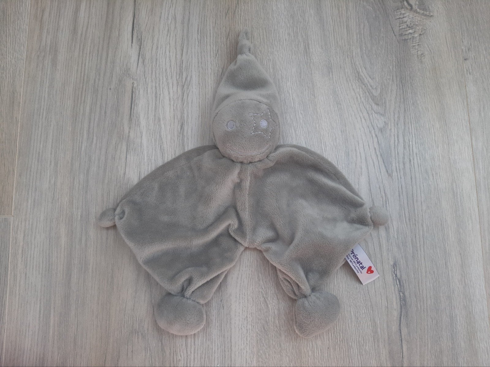 Knuffel knuffeldoekje prenatal spook tut pop grijs K5891, Ophalen of Verzenden, Zo goed als nieuw, Overige typen
