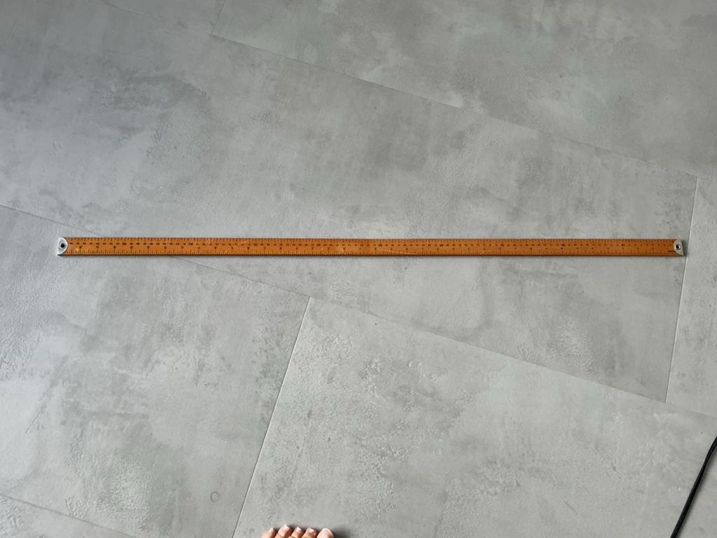 Houten meetlat van 1 meter, Ophalen of Verzenden, Gebruikt, Afstand