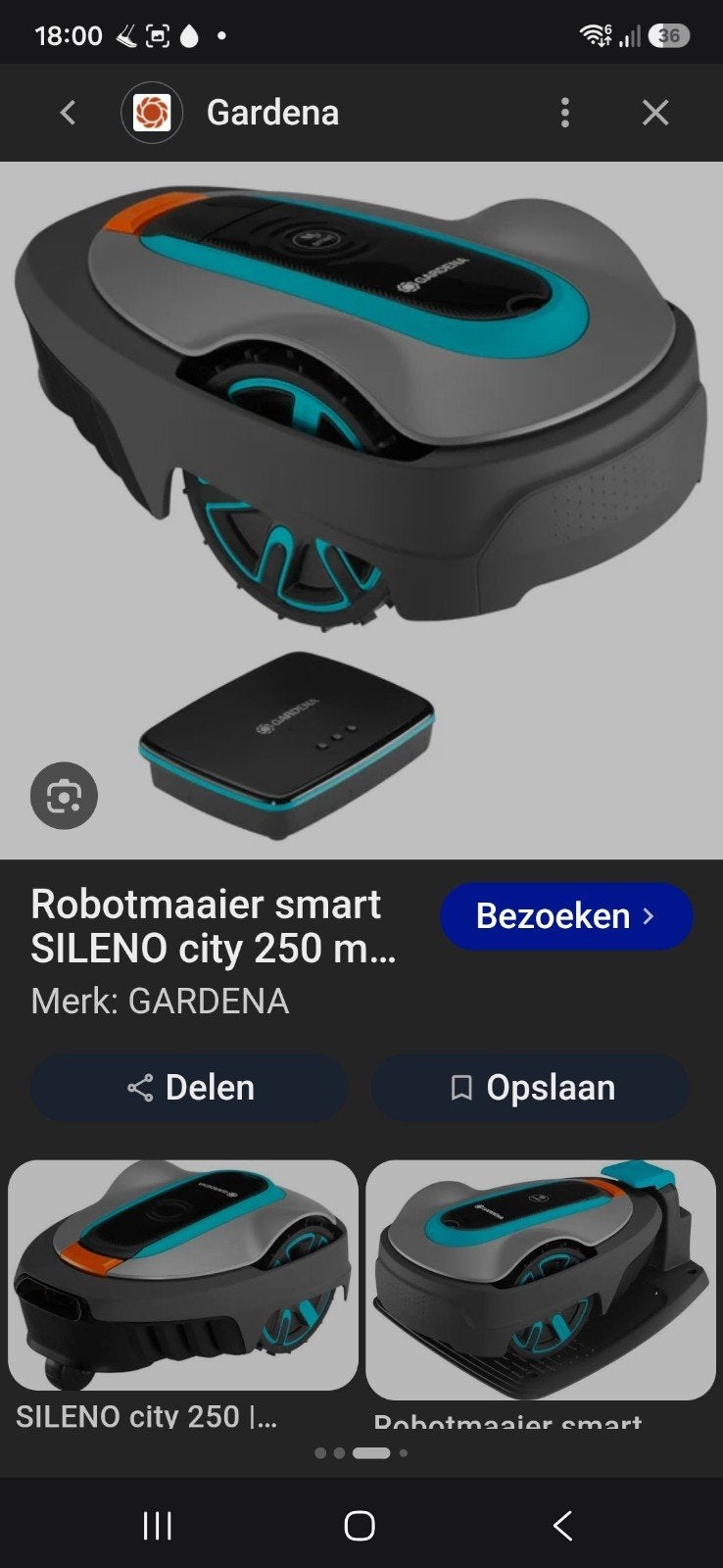 zo goed als nieuw gardena smart sileno city [ inc doos ], Tuin en Terras, Robotmaaiers, Ophalen of Verzenden, Zo goed als nieuw