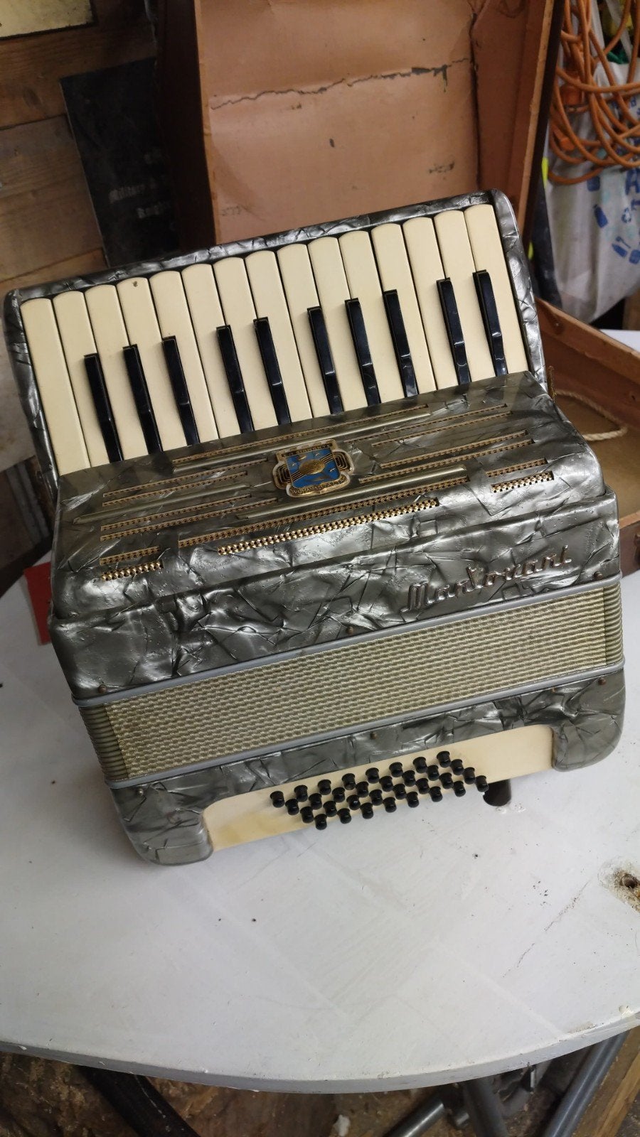 Vintage Mantovani Accordeon - Toetsaccordeon, Overige merken, Gebruikt, Overige formaten, Toetsaccordeon