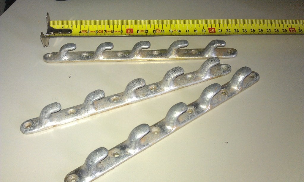 3 stuks aluminium hanenkam, Ophalen of Verzenden, Gebruikt, Dekbeslag, Zeilboot
