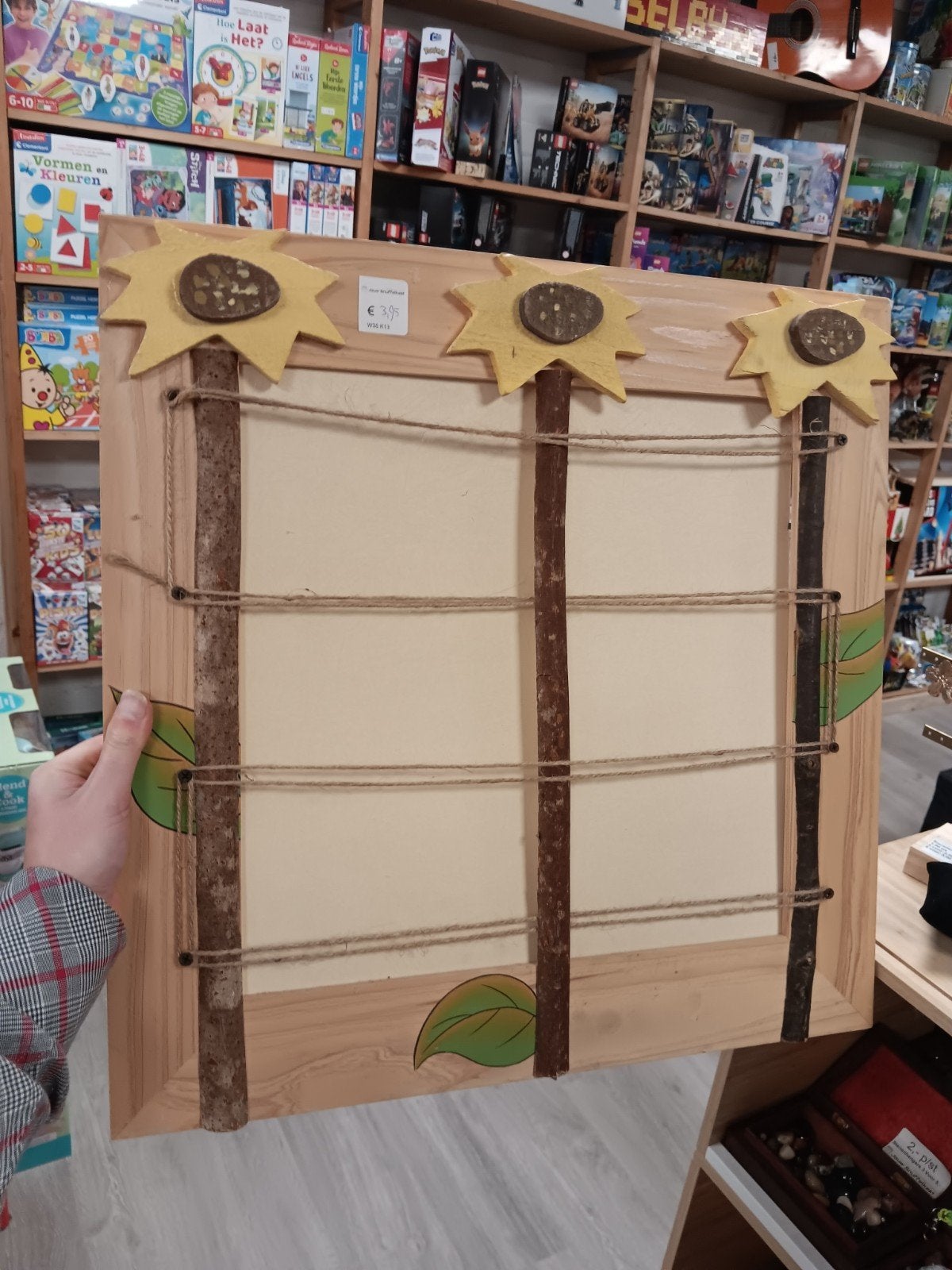 Decoratief houten prikbord met zonnebloemen, Hout, Meerkleurig, Onbekend, Ophalen of Verzenden