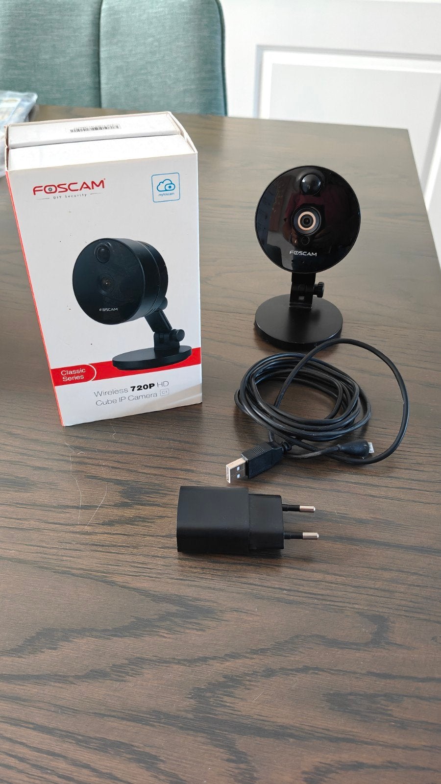 Foscam C1 Wireless 720P HD Cube IP Camera - Binnencamera, Audio, Tv en Foto, Ophalen of Verzenden, Zo goed als nieuw, Binnencamera