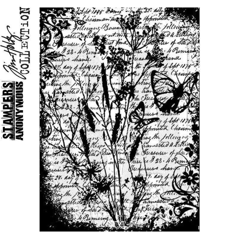 SA Tim Holtz Cling Stamp Components Flutter #022, Verzenden, Nieuw, EZ-mounted stempel