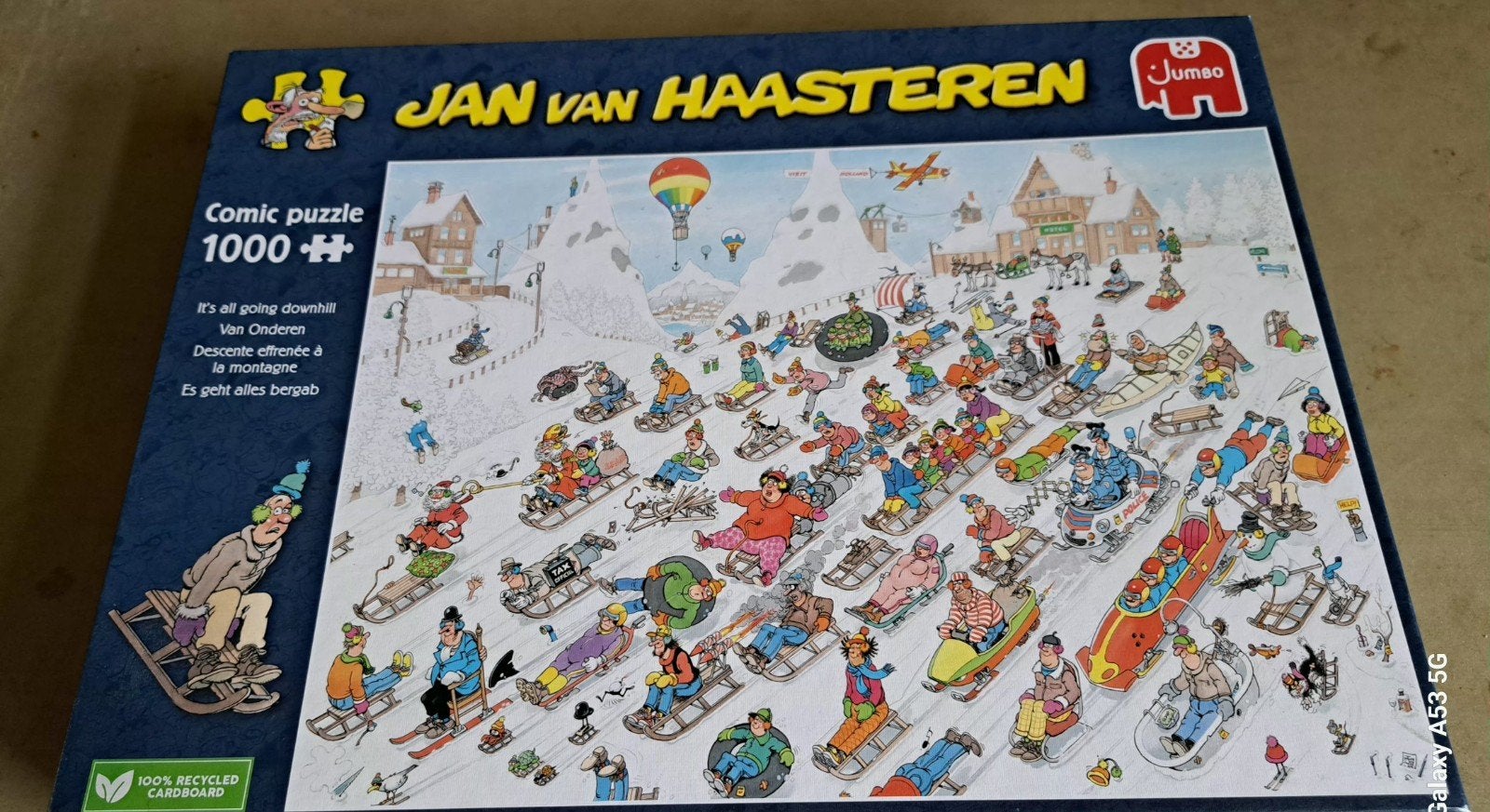 z.g.a.n jan van haasteren puzzel 1000 stukjes  compleet, Ophalen, 500 t/m 1500 stukjes, Zo goed als nieuw, Legpuzzel