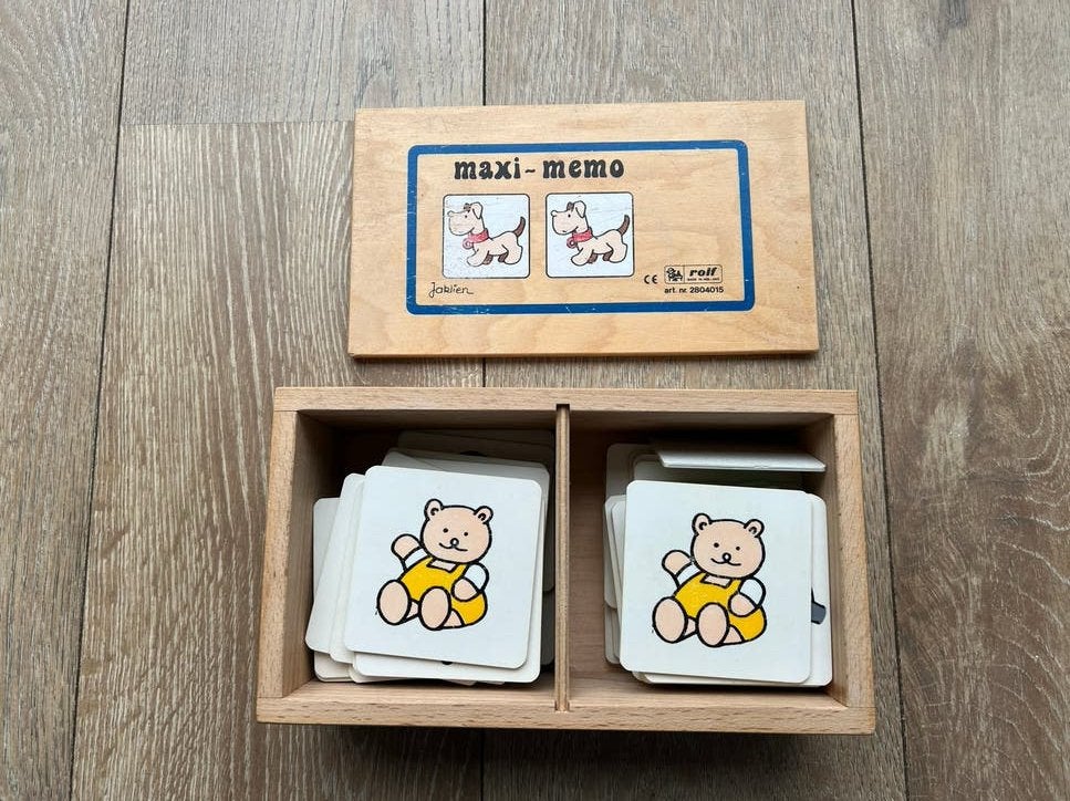 Vintage Houten Educatieve Spellen Set (5 stuks), Ophalen, Gebruikt, Puzzelen
