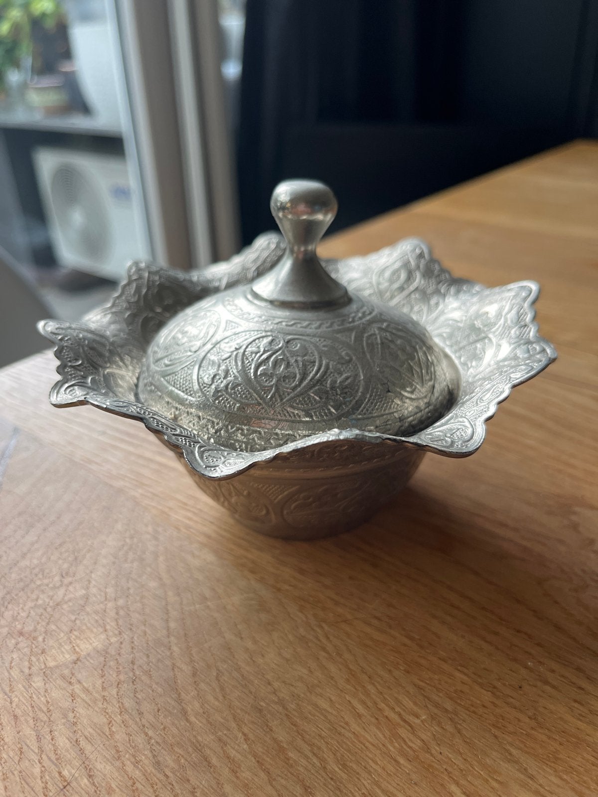 Alper zilverkleurige suikerpot met deksel, Ophalen of Verzenden