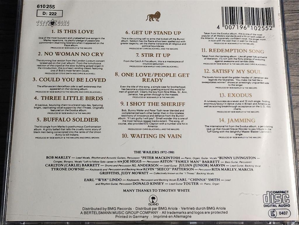 Bob Marley & The Wailers - Legend, Cd's en Dvd's, Ophalen of Verzenden, Zo goed als nieuw