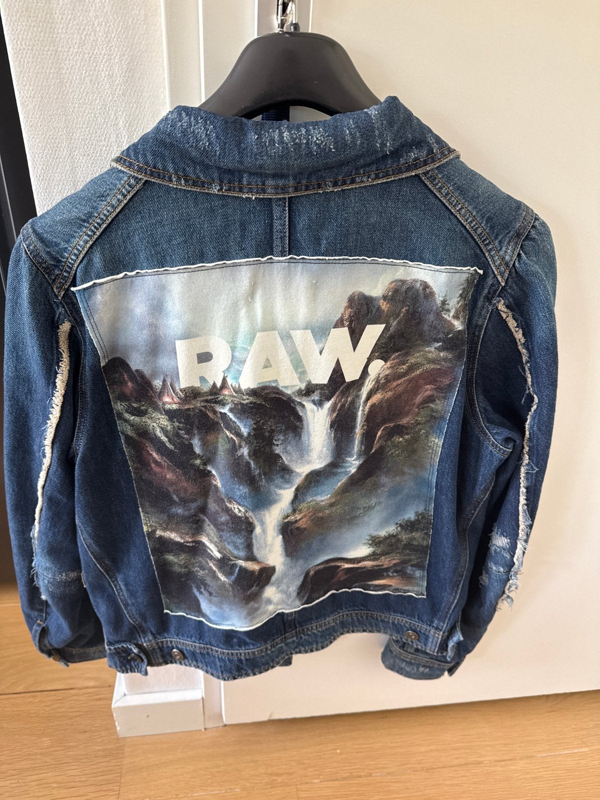 G-Star RAW x Jaden Smith spijkerjack met print, Ophalen of Verzenden, Zo goed als nieuw, Maat 38/40 (M), Blauw