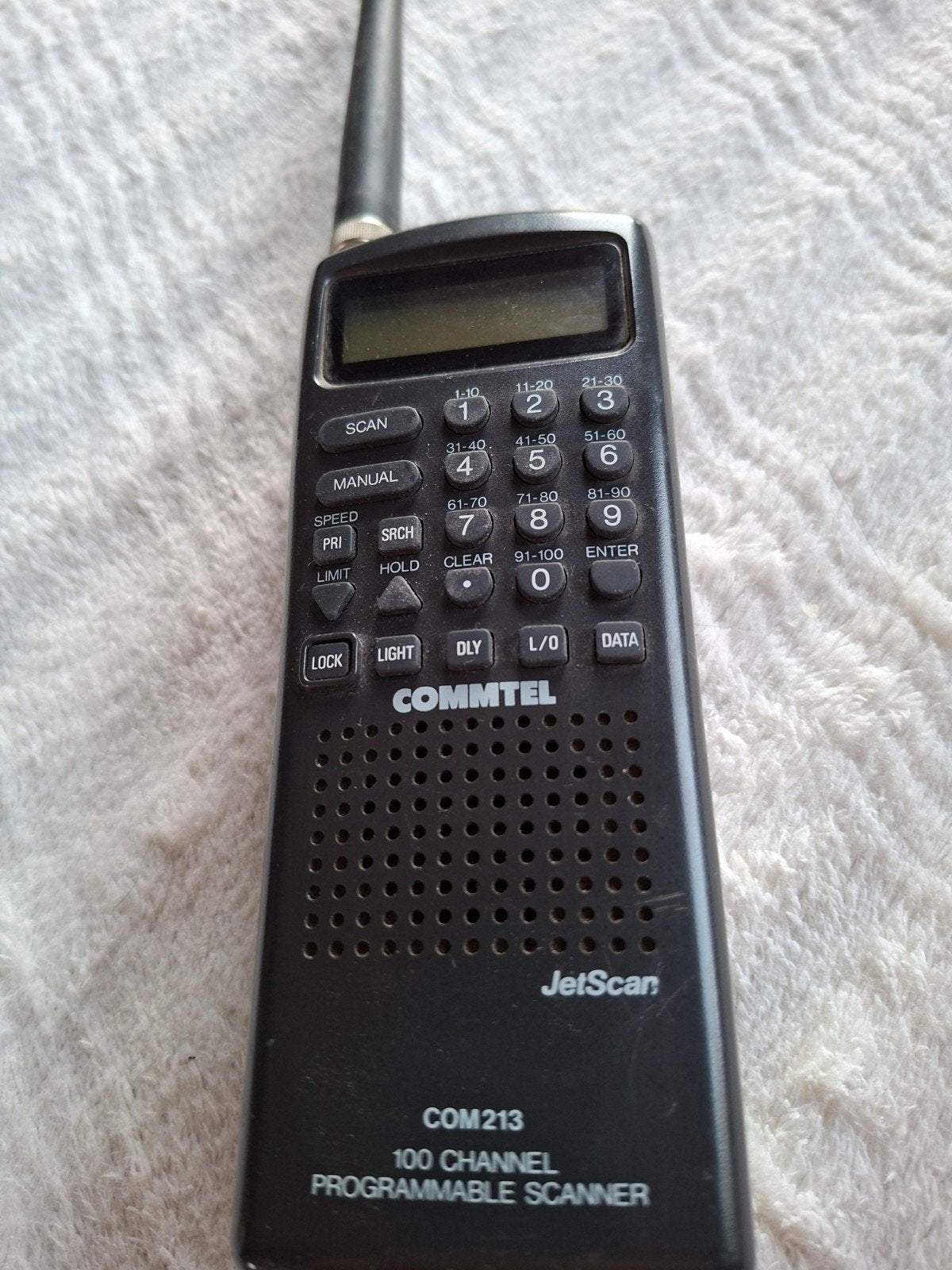 CommTel JetScan COM213 Handscanner met Oplader, Telecommunicatie, Ophalen of Verzenden, Gebruikt, 30 tot 200 kanalen, Draagbaar