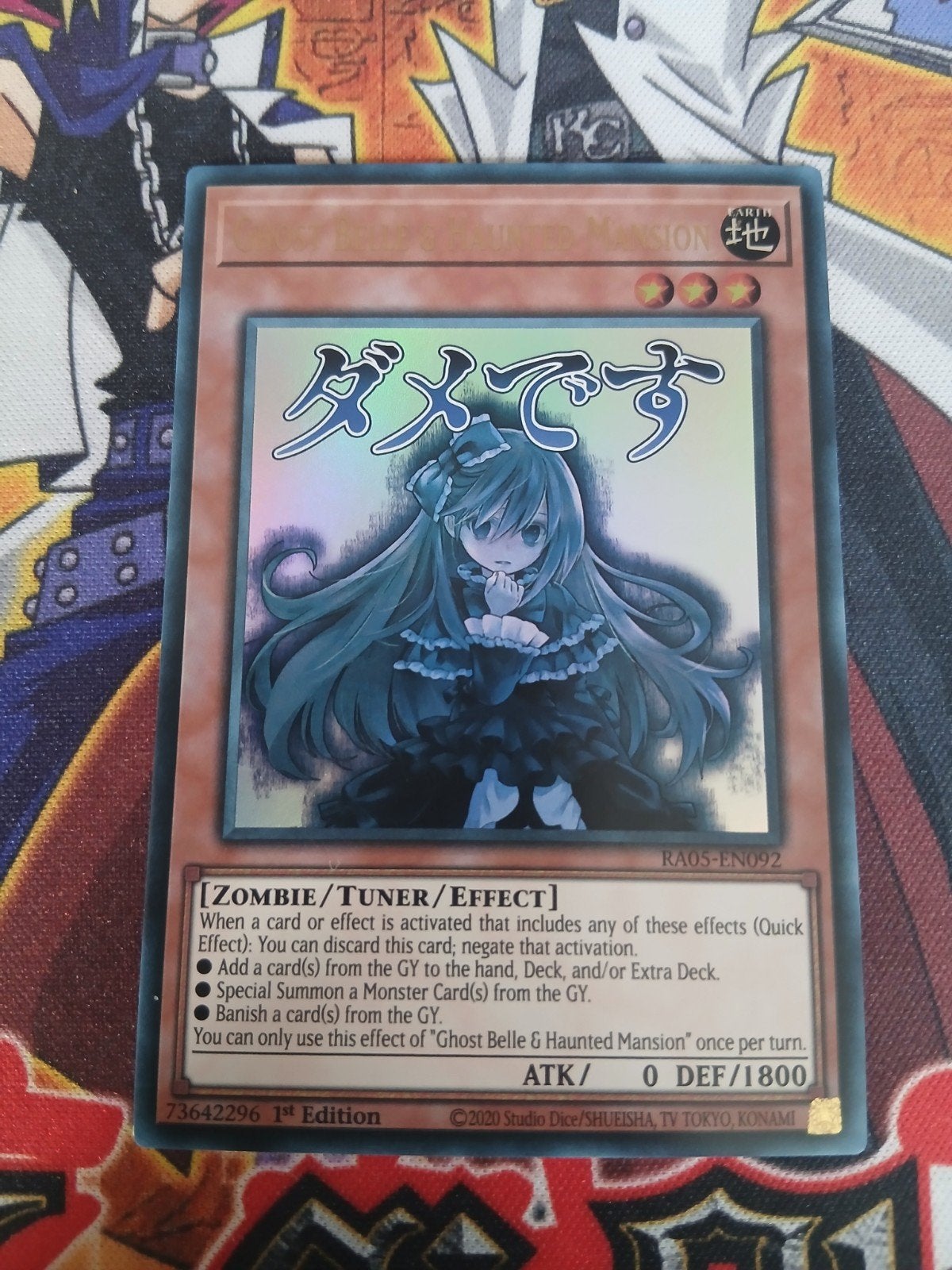Ghost Belle & Haunted Mansion - Ultra Rare Stamped RA05 YGO, Ophalen of Verzenden, Zo goed als nieuw, Foil