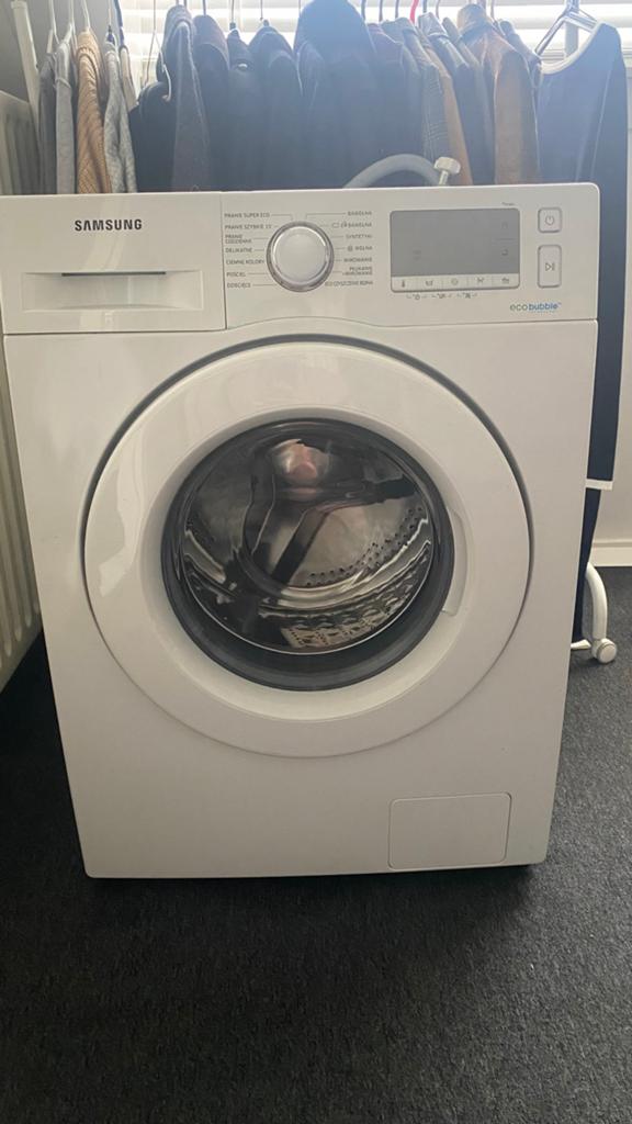 Samsung WW80J5346MA/EO Wasmachine - 8kg EcoBubble, Witgoed en Apparatuur, Wasmachines, Zo goed als nieuw, Voorlader, 8 tot 10 kg