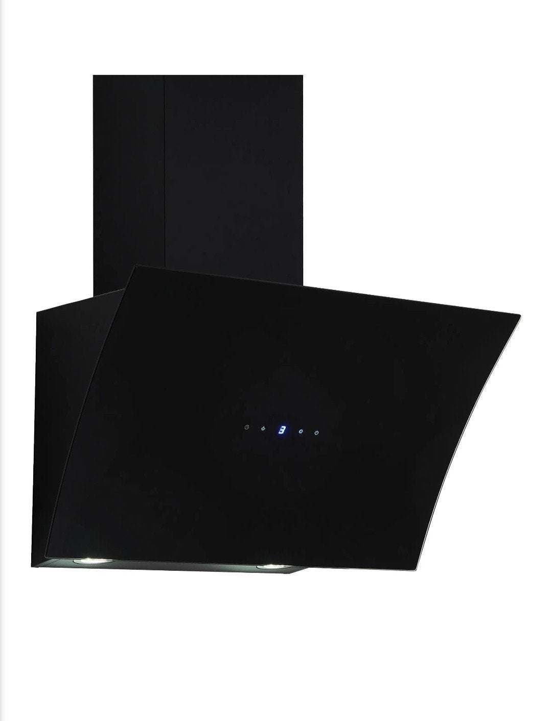 Klarstein schuine afzuigkap, zwart, met verlichting, Ophalen, Wandschouwkap, Zo goed als nieuw, Vrijstaand