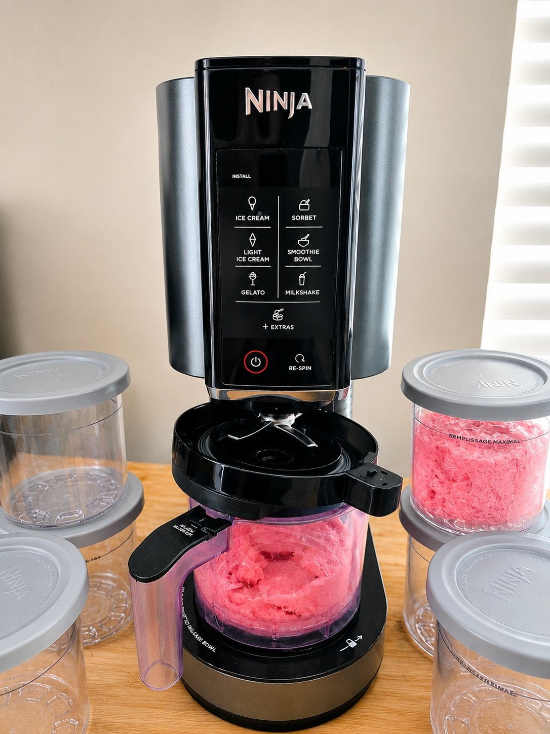 Ninja Creami IJsmachine met 6 ijspotten - IZGST, Minder dan 1 liter, Ophalen, Zo goed als nieuw, 1 snelheid